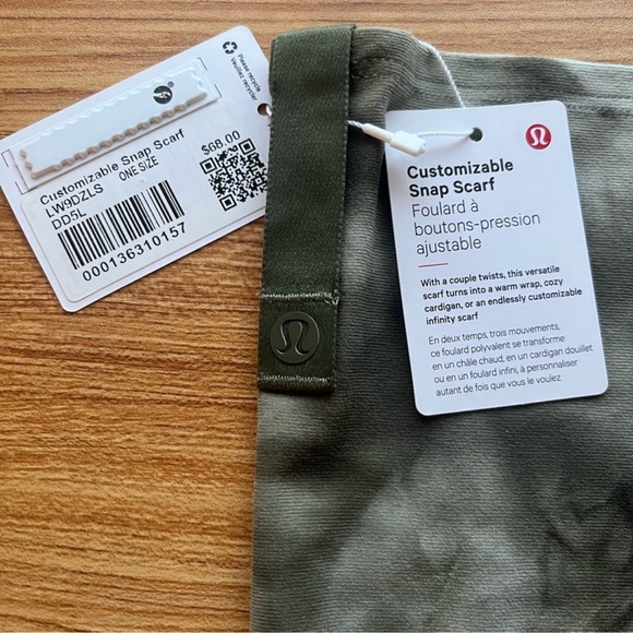 Lululemon Customizable Snap Scarf in Green Tie Dye - Picture 11 of 14